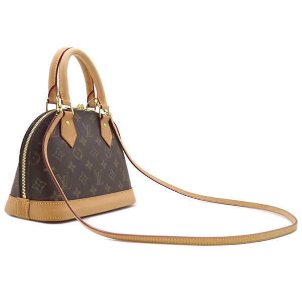 Louis Vuitton 2way Bag Alma BB Monogram Canvas Monogram Gold Hardware Brown