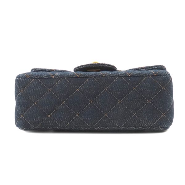 Chanel Shoulder Bag Matelasse 20 Denim Navy Gold Hardware Navy Blue Chain