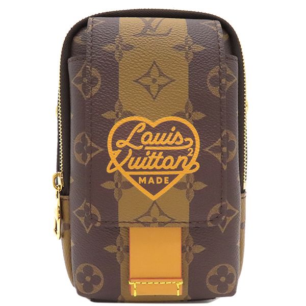 Louis Vuitton Shoulder Bag LV Squared Double Phone Pouch Monogram Stripe Canvas