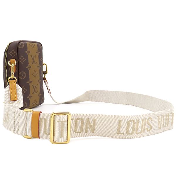 Louis Vuitton Shoulder Bag LV Squared Double Phone Pouch Monogram Stripe Canvas