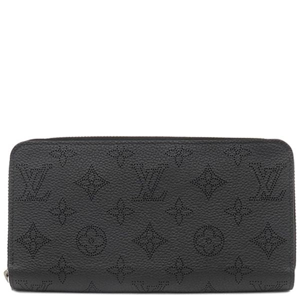 Louis Vuitton Long Wallet Zippy Wallet Monogram Mahina Noir Black Silver