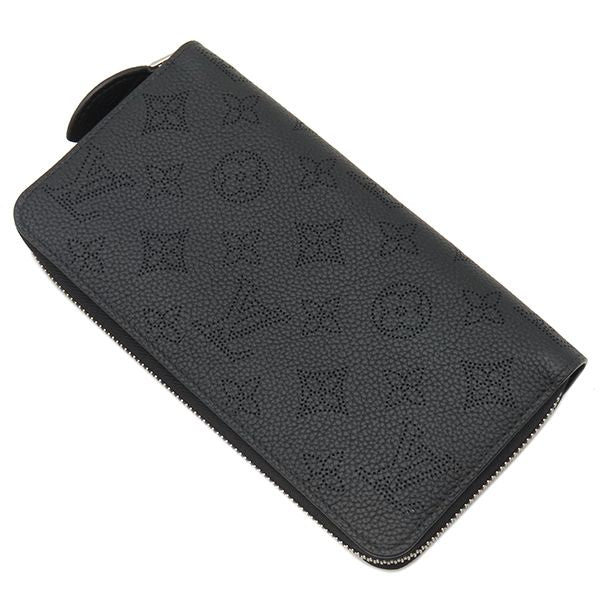 Louis Vuitton Long Wallet Zippy Wallet Monogram Mahina Noir Black Silver