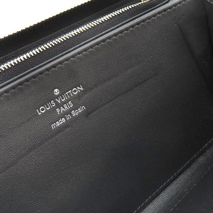 Louis Vuitton Long Wallet Zippy Wallet Monogram Mahina Noir Black Silver