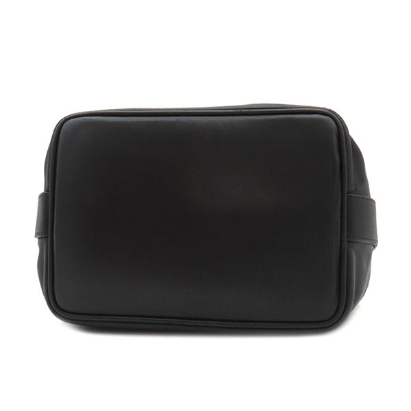 Chanel Shoulder Bag Draw String Shoulder Bag Lambskin Black Gold Hardware Black