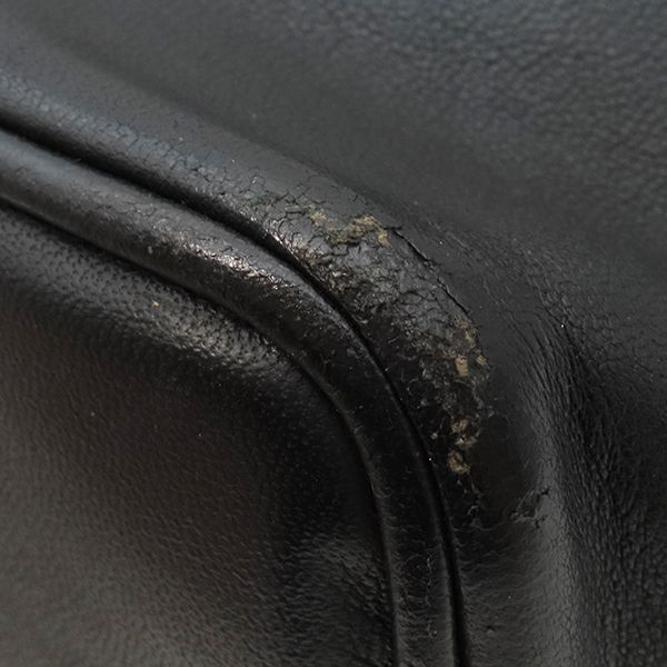 Chanel Shoulder Bag Draw String Shoulder Bag Lambskin Black Gold Hardware Black