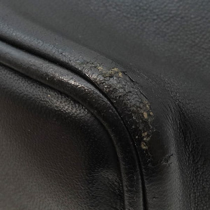 Chanel Shoulder Bag Draw String Shoulder Bag Lambskin Black Gold Hardware Black