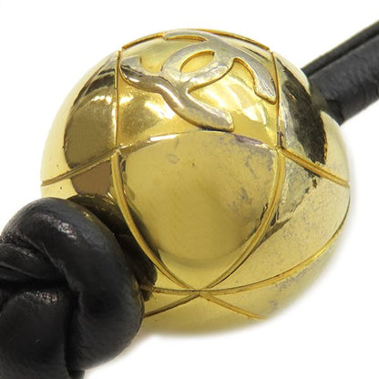 Chanel Shoulder Bag Draw String Shoulder Bag Lambskin Black Gold Hardware Black