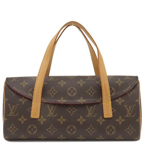 Louis Vuitton Handbag Sonatine Monogram Canvas Monogram Gold Hardware Brown Red