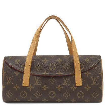 Louis Vuitton Handbag Sonatine Monogram Canvas Monogram Gold Hardware Brown Red