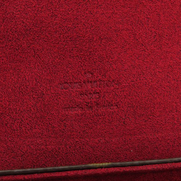 Louis Vuitton Handbag Sonatine Monogram Canvas Monogram Gold Hardware Brown Red