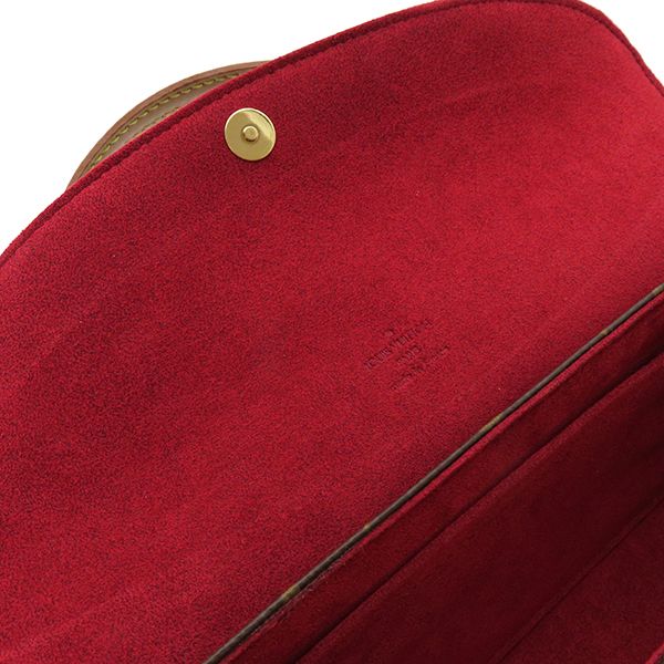 Louis Vuitton Handbag Sonatine Monogram Canvas Monogram Gold Hardware Brown Red