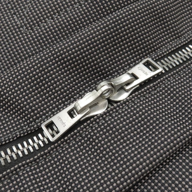 Hermes Tote Bag Her Line Tote MM Canvas Gray Silver Hardware Key and Cadena