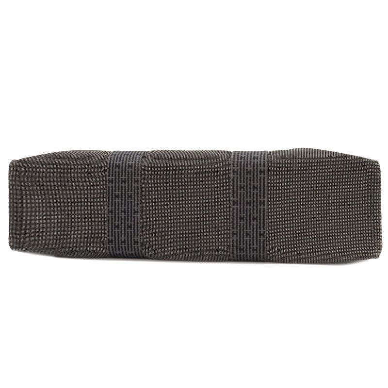 Hermes Tote Bag Her Line Tote MM Canvas Gray Silver Hardware Key and Cadena