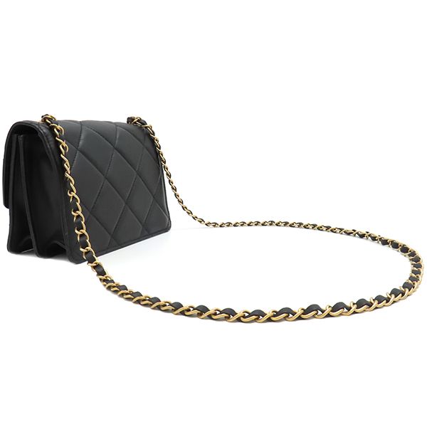 Chanel Shoulder Bag Matelasse Chain Shoulder Lambskin Black Vintage Hardware