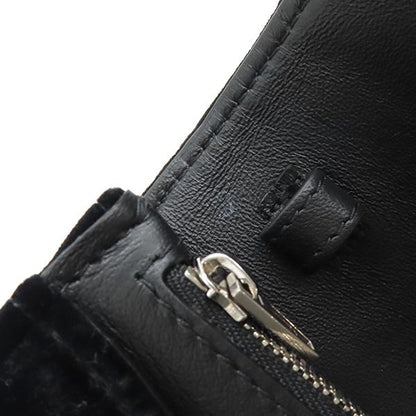 Balenciaga Chain Wallet Hourglass Velvet Black Silver Hardware Black Chain