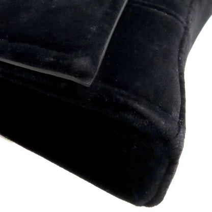 Balenciaga Chain Wallet Hourglass Velvet Black Silver Hardware Black Chain