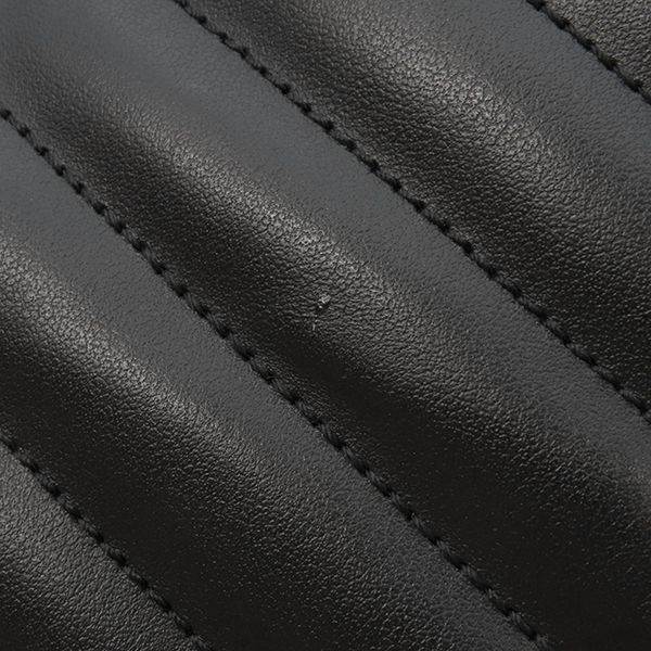 Gucci Shoulder Bag Interlocking G Heart Shoulder Leather Black Gold Hardware