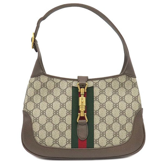 Gucci 2way Bag the Hacker Project Jackie 1961 PVC Leather Beige Vintage