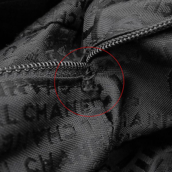 Chanel Handbag Choco Bar Leather Black Silver Hardware Black Boston 91*****