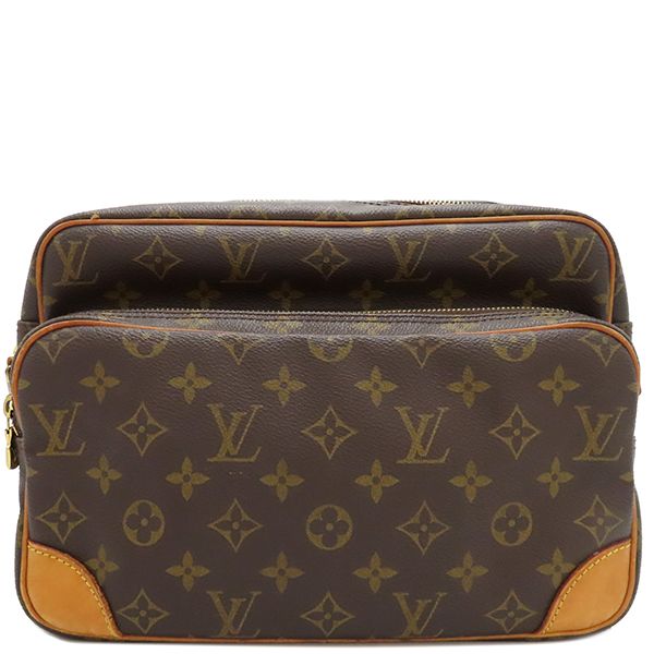 Louis Vuitton Shoulder Bag Nile Monogram Canvas Monogram Gold Hardware Brown