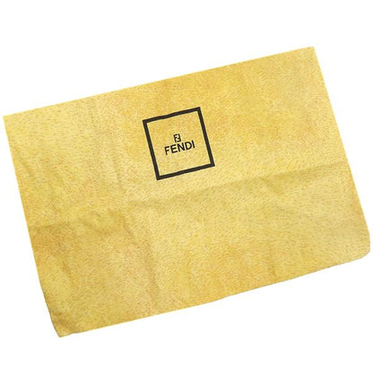 Fendi Handbag Zucca Canvas Leather Brown and Dark Brown Silver Hardware Brown