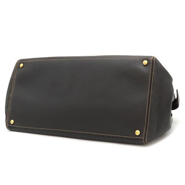 Chanel Handbag Coco Mark Tote Leather Dark Brown Mattogo Old Hardware Brown