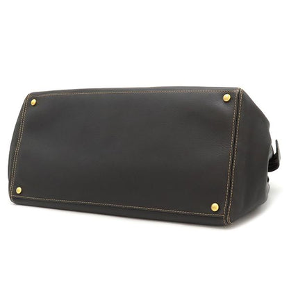 Chanel Handbag Coco Mark Tote Leather Dark Brown Mattogo Old Hardware Brown