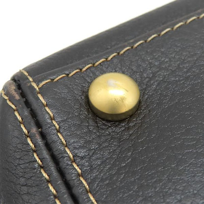 Chanel Handbag Coco Mark Tote Leather Dark Brown Mattogo Old Hardware Brown