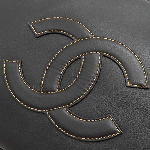 Chanel Handbag Coco Mark Tote Leather Dark Brown Mattogo Old Hardware Brown