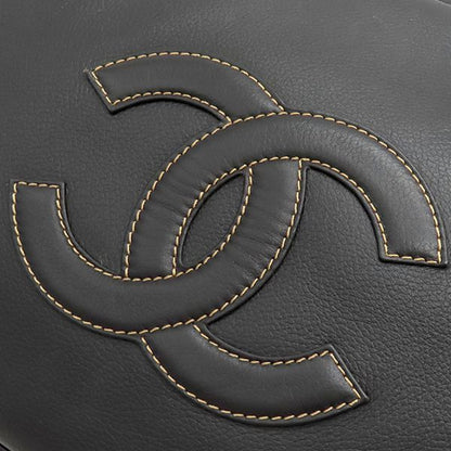 Chanel Handbag Coco Mark Tote Leather Dark Brown Mattogo Old Hardware Brown