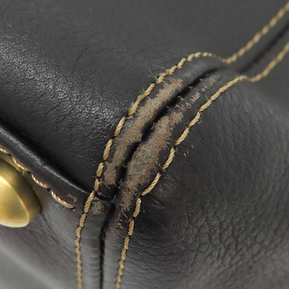 Chanel Handbag Coco Mark Tote Leather Dark Brown Mattogo Old Hardware Brown