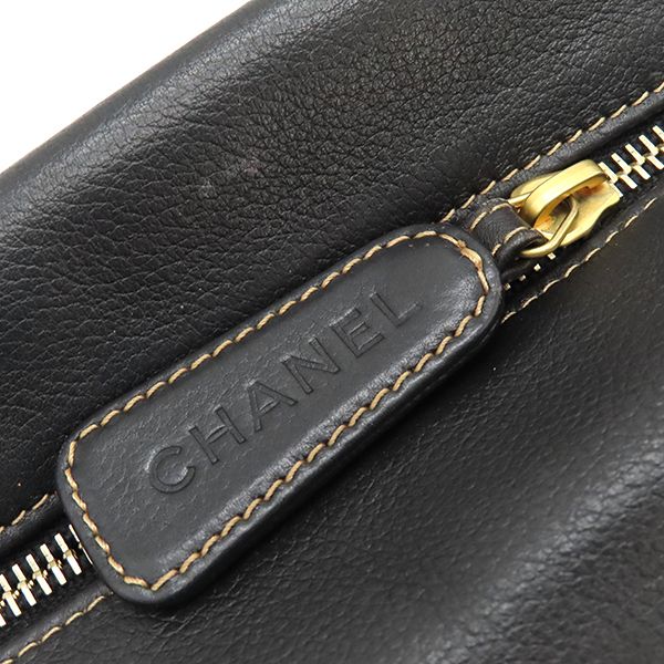 Chanel Handbag Coco Mark Tote Leather Dark Brown Mattogo Old Hardware Brown