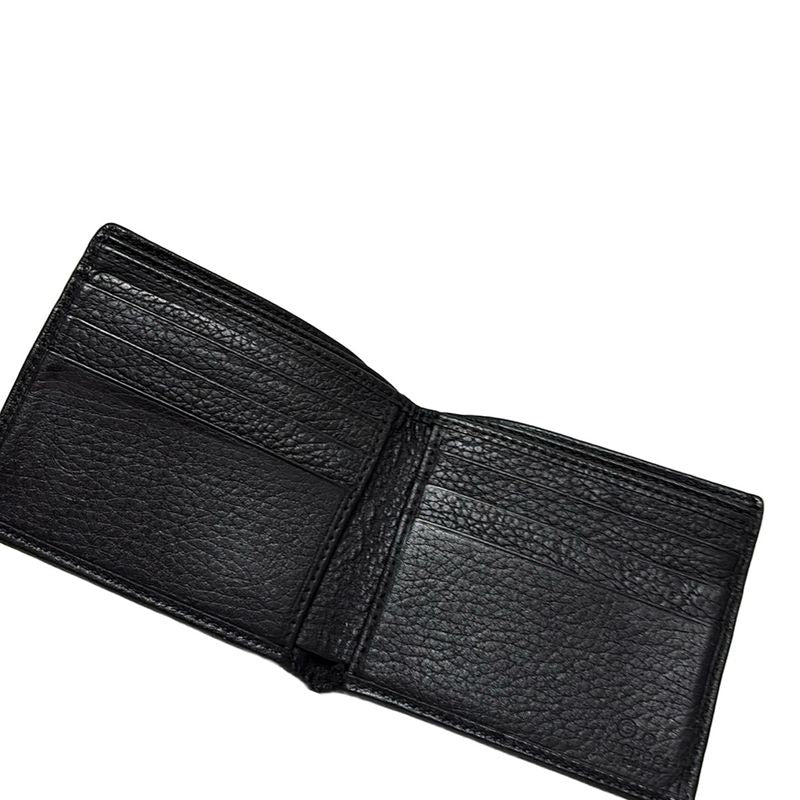 Gucci Wallet - 231844 Black Shape Stamped Leather