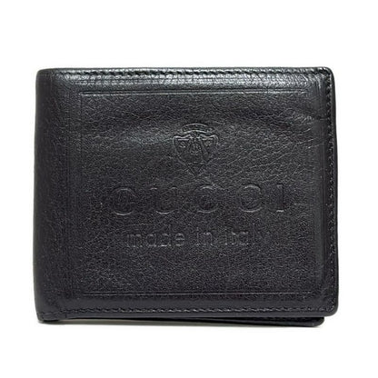 Gucci Wallet - 231844 Black Shape Stamped Leather