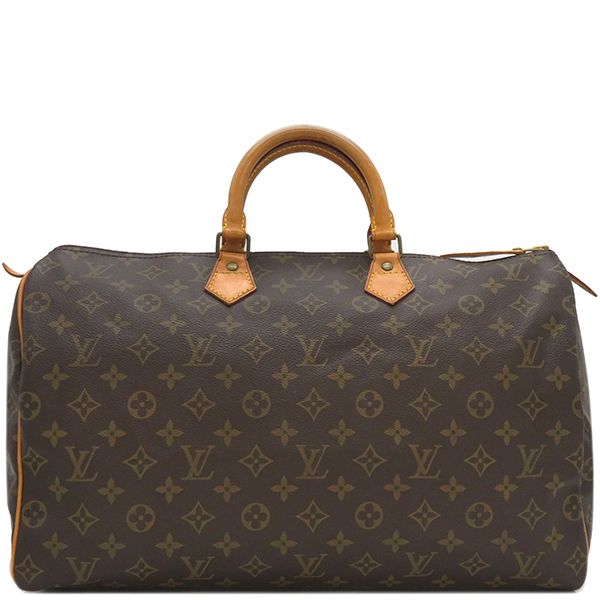 Louis Vuitton Handbag Speedy 40 Monogram Canvas Monogram Gold Hardware Brown