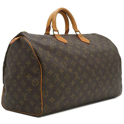 Louis Vuitton Handbag Speedy 40 Monogram Canvas Monogram Gold Hardware Brown