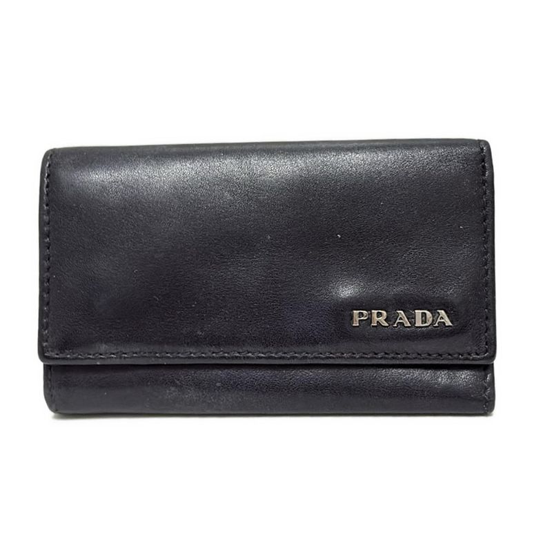Prada Key Case - M222 Black 6 Hooks Leather