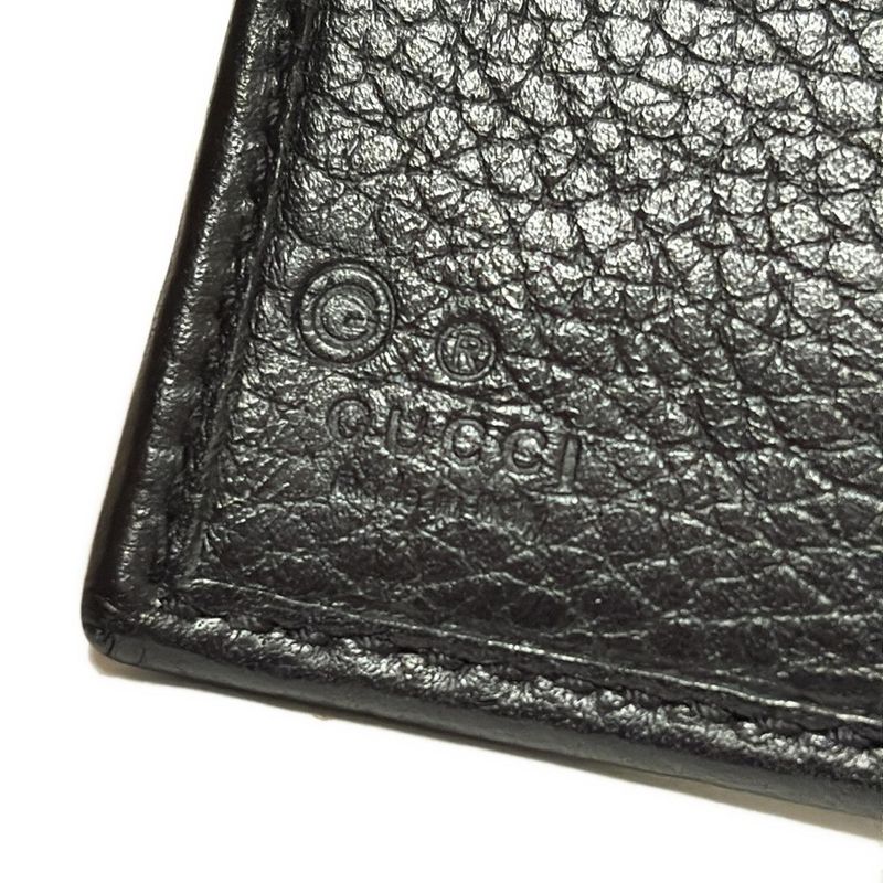 Gucci W Hook Wallet Interlocking G 615525 Black Leather