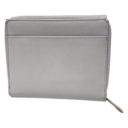 Balenciaga Bifold Wallet Envelope Flap Compact Wallet 753762 Gray Round Zipper