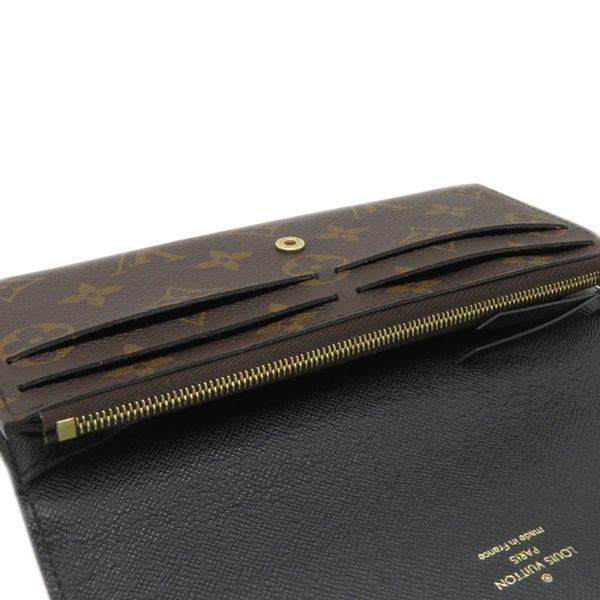 Louis Vuitton Long Wallet Portefeuille Emily Monogram Canvas Monogram Reverse