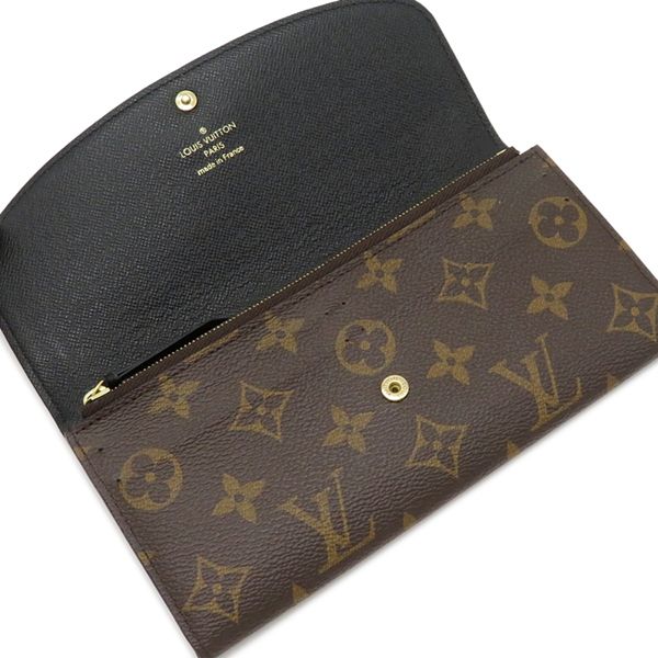 Louis Vuitton Long Wallet Portefeuille Emily Monogram Canvas Monogram Reverse