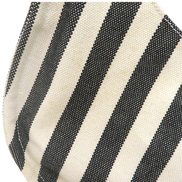 Hermes Tote Bag Cannes MM Canvas Ivory and Black Silver Hardware White Black