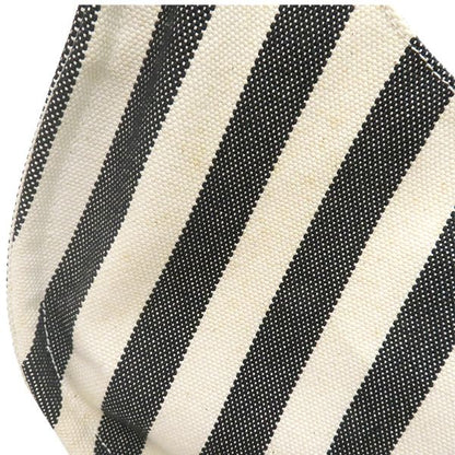 Hermes Tote Bag Cannes MM Canvas Ivory and Black Silver Hardware White Black