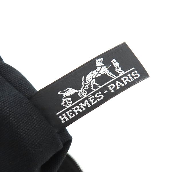 Hermes Tote Bag Cannes MM Canvas Ivory and Black Silver Hardware White Black