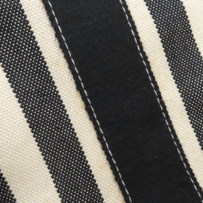 Hermes Tote Bag Cannes MM Canvas Ivory and Black Silver Hardware White Black