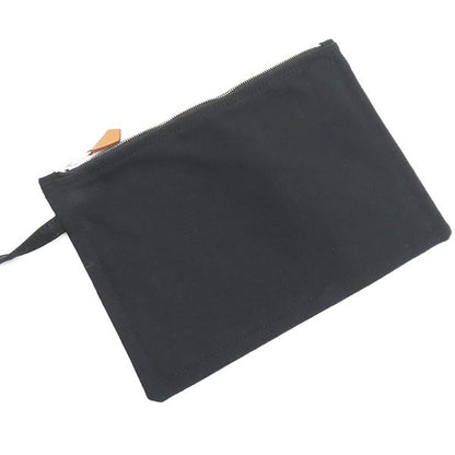 Hermes Tote Bag Cannes MM Canvas Ivory and Black Silver Hardware White Black