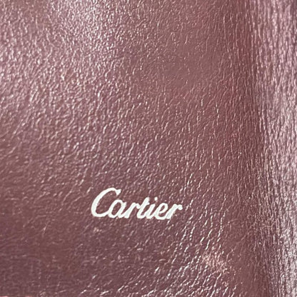 Cartier Key Case Cabochon Black 6 Hooks Leather
