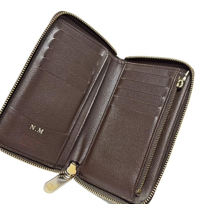 Louis Vuitton Damier Zippy Compact Wallet N60028 Ebène