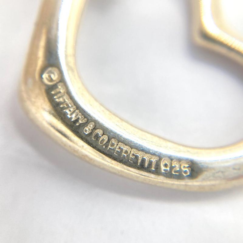 Tiffany & Co Tiffany & Co Open Heart Pendant Necklace Sv925 57g Silver Ladies