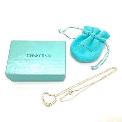 Tiffany & Co Tiffany & Co Open Heart Pendant Necklace Sv925 57g Silver Ladies
